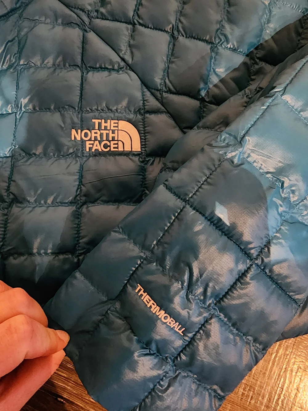 The North Face Mens Thermoball Dusk Blue Quilted Packable Jacket